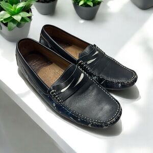 Robert Graham Realist RG5420S Navy Slip-On Moccasin Loafers Size 8.5